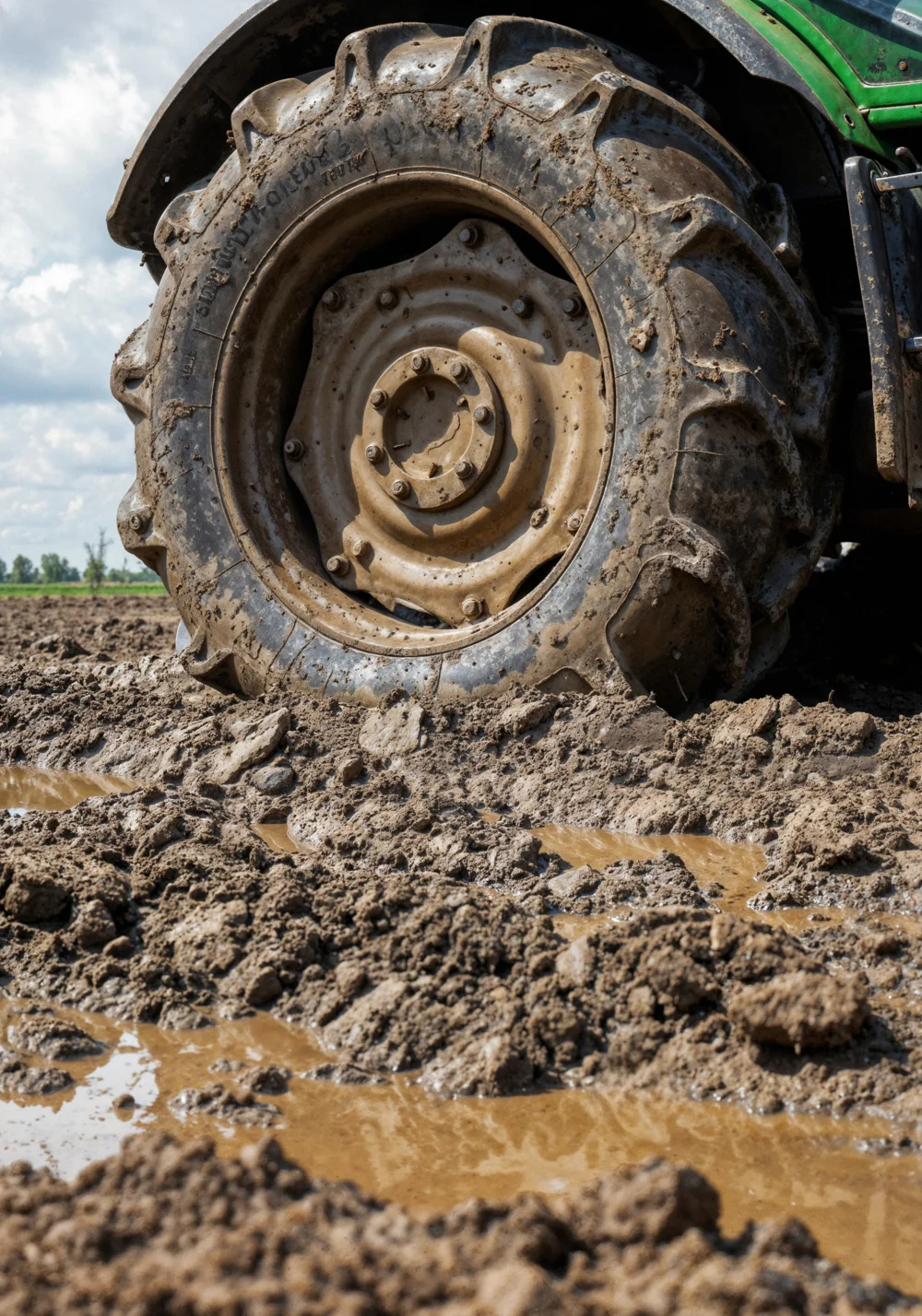 Rotovator fresando y removiendo la tierra en una parcela agrícola valenciana